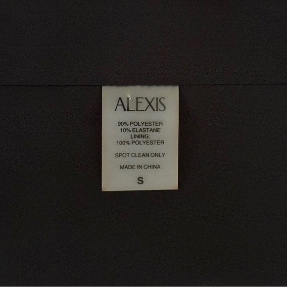 NWT ALEXIS Midi Black Sleeveless Kalita Faux-Suede Dress - Picture 6 of 6